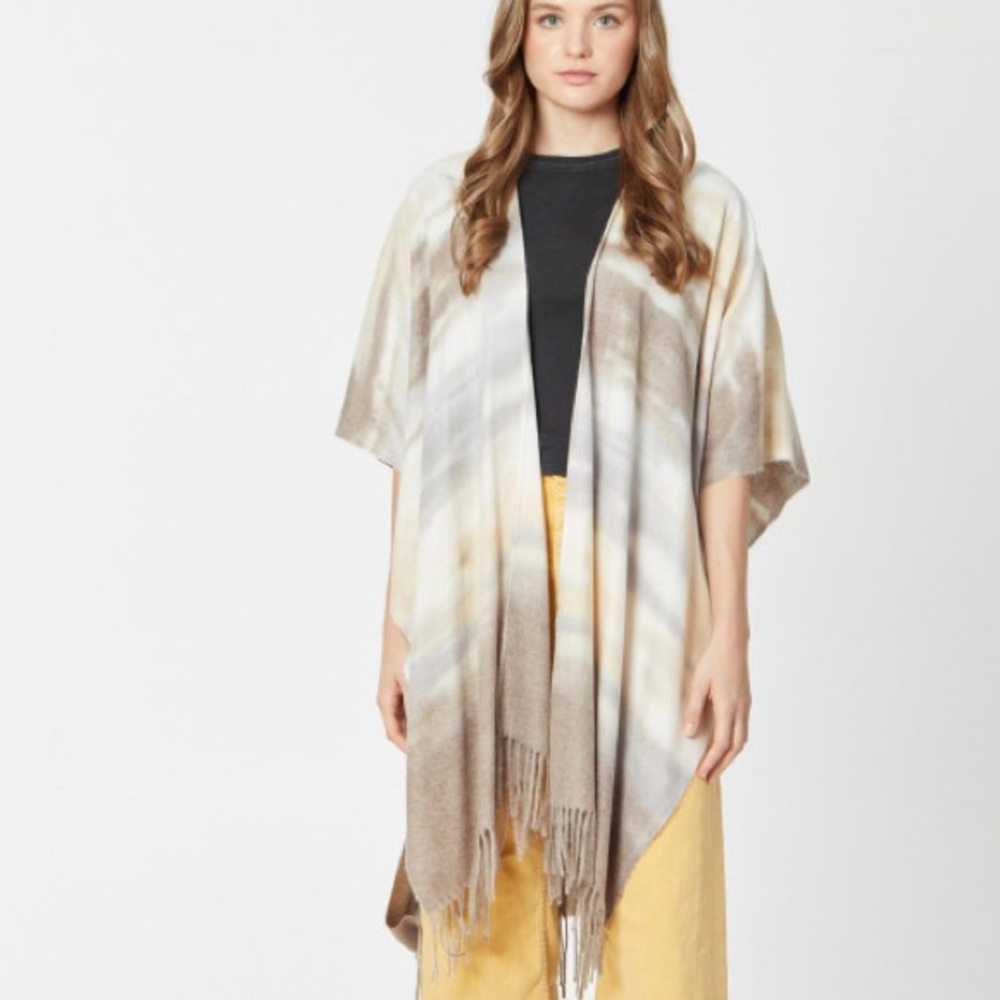 Do everything in Love Brand Ombre Tie-Dye Kimono with Fringe Tassels.
